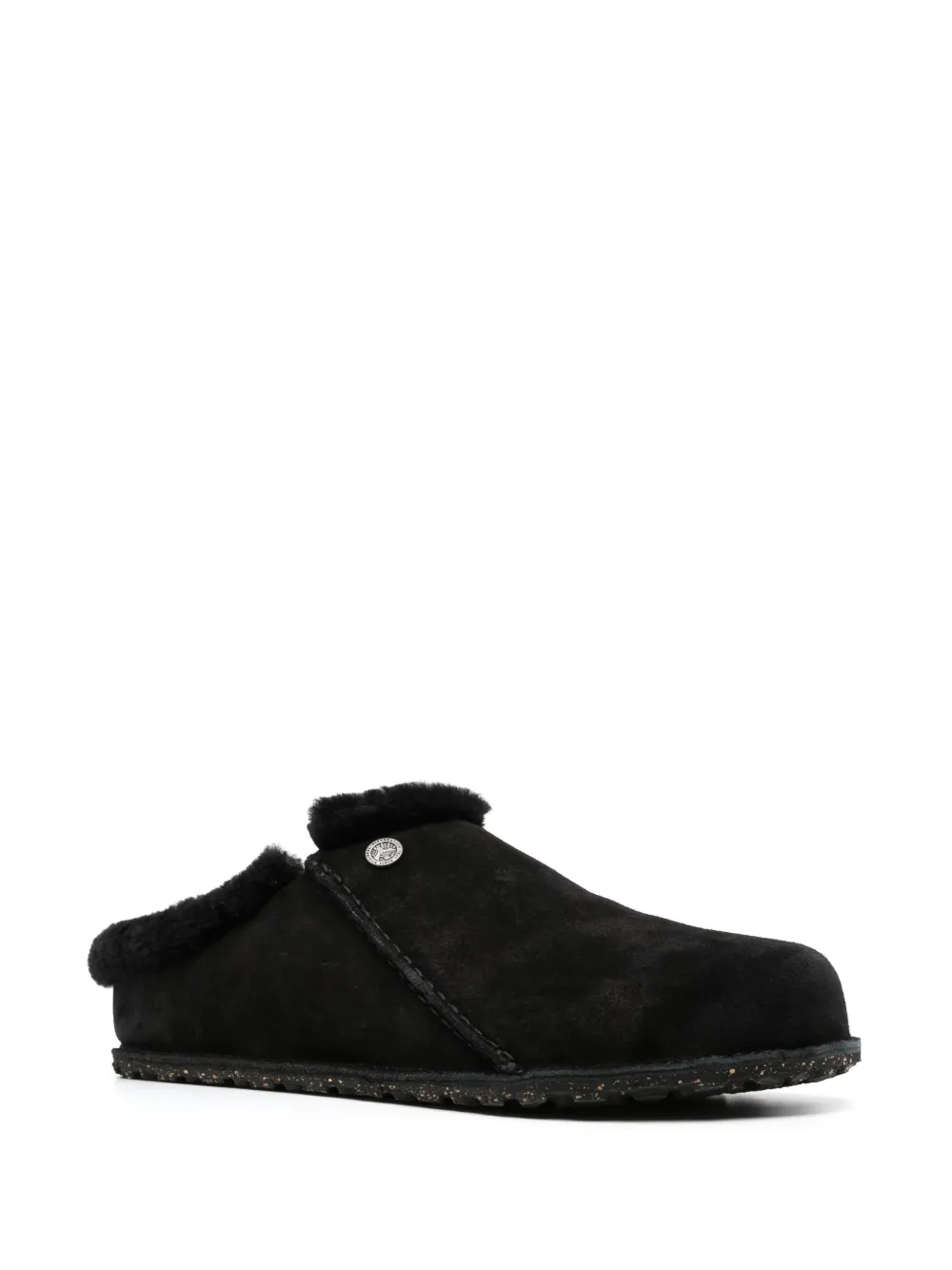 Birkenstock Zermatt suède slippers - Zwart