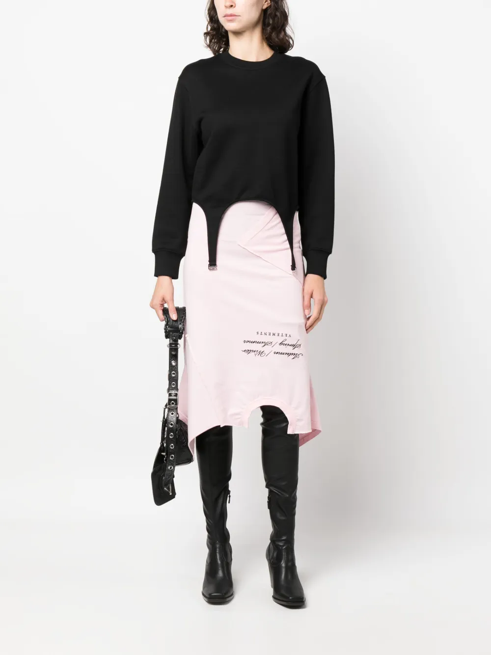 VETEMENTS Asymmetrische midi-rok - Roze