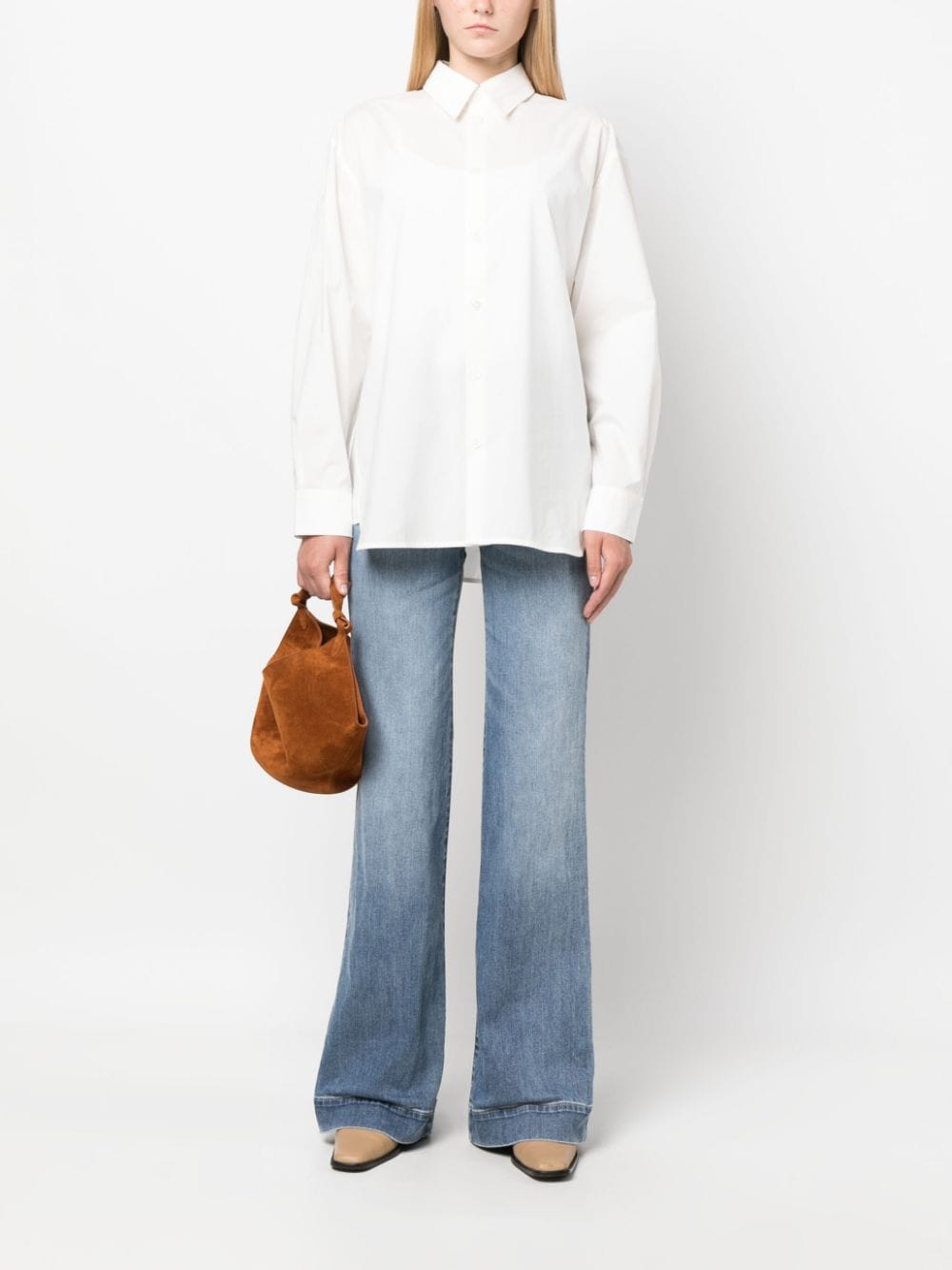 Shop Apc Cotton-poplin Shirt In White