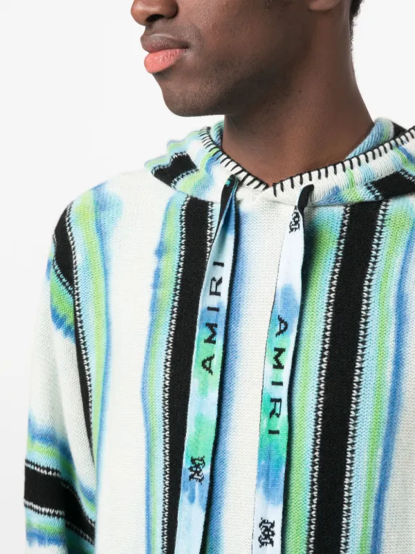 AMIRI Baja Tie Dye Striped Hoodie Farfetch