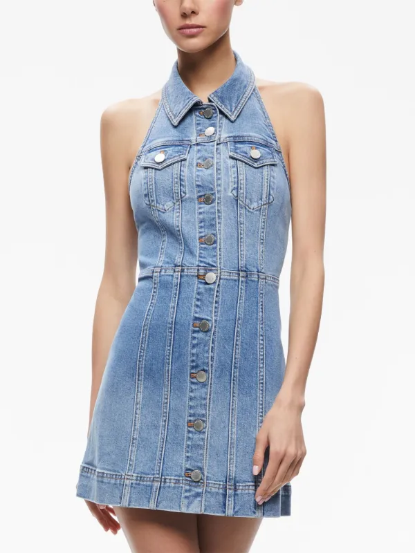 Alice Olivia Kendall Denim Dress Farfetch