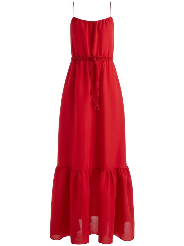 Whistles red 2024 maxi dress