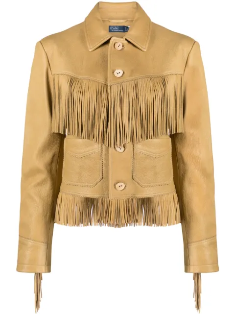 Polo Ralph Lauren fringed leather jacket