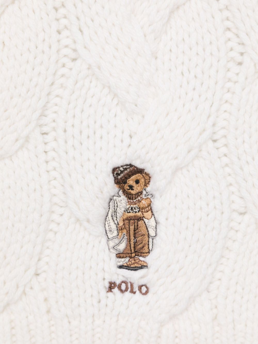 Polo Ralph Lauren Polo Bear Cable Knit Scarf Farfetch