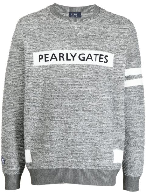 PEARLY GATES pull à logo en maille intarsia