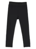 Moncler Enfant logo-patch leggings - Black