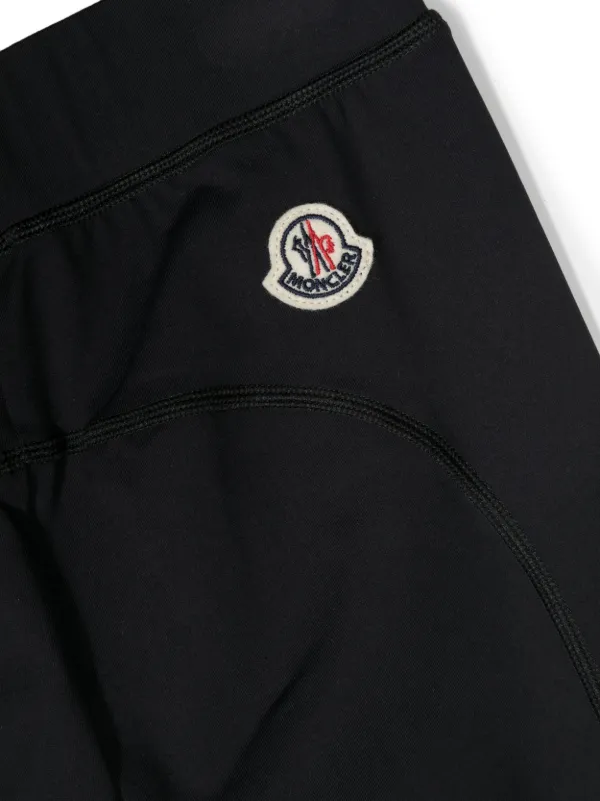 【MONCLER】 ロゴパッチレギンス ブラック 【モンクレール】 Moncler Enfant ロゴパッチ レギンス | ブラック | FARFETCH JP