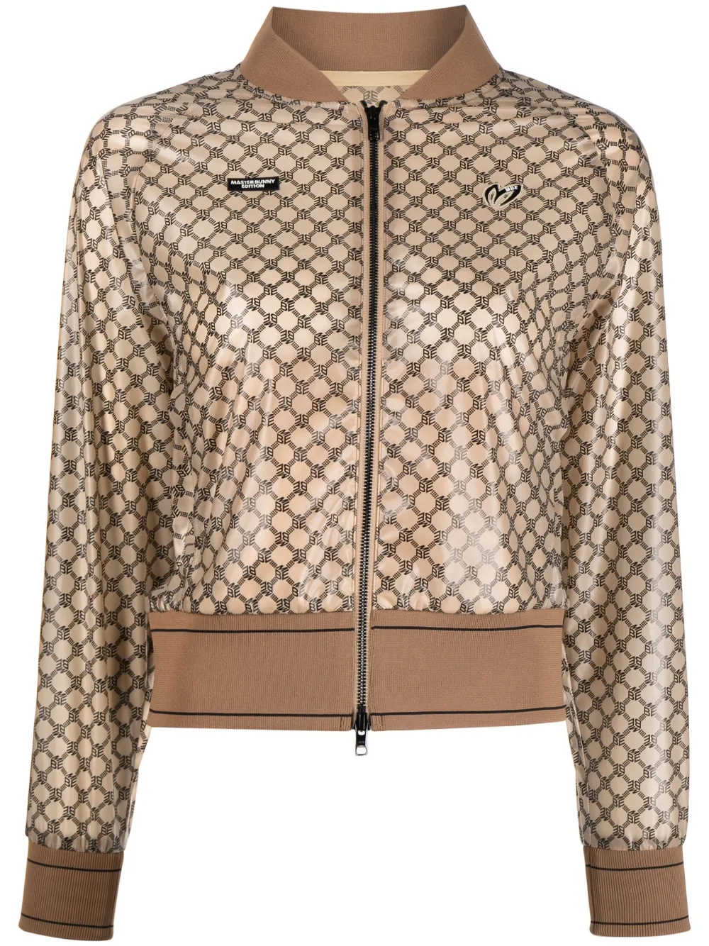 Master Bunny Edition Logo-tape Bomber Jacket In Brown