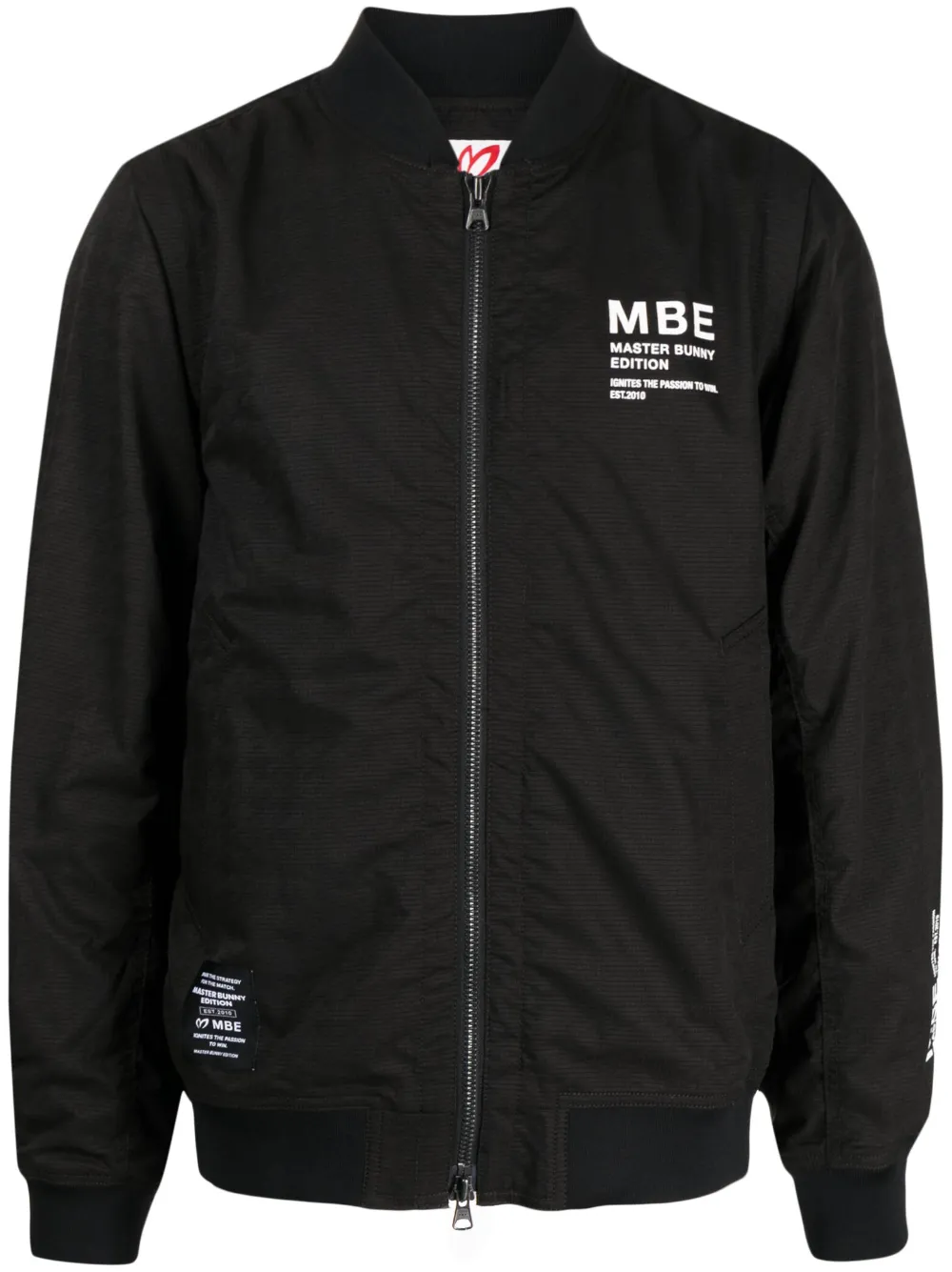 Master Bunny Edition Logo-print Zipped Bomber Jacket In Black