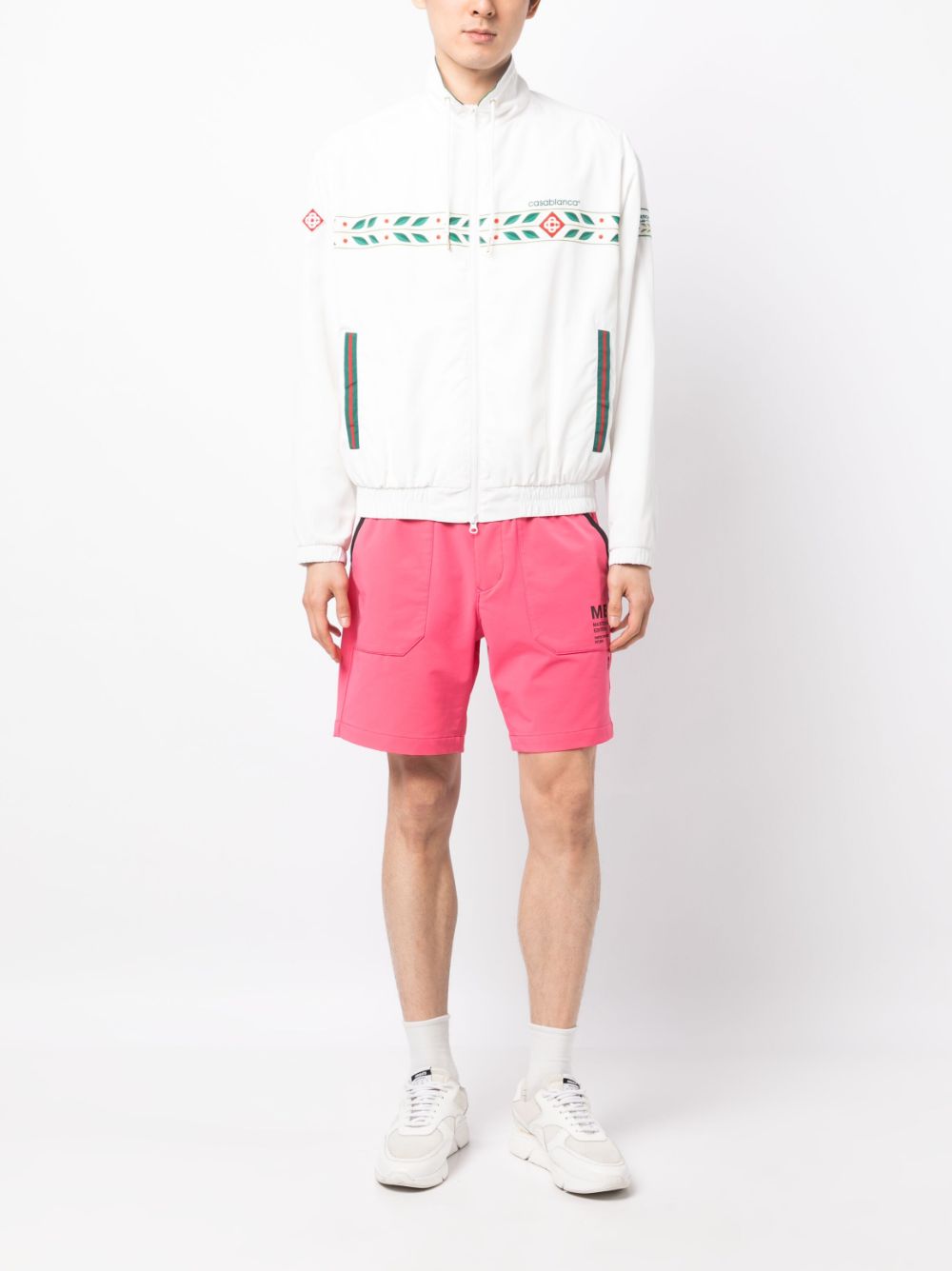 MASTER BUNNY EDITION logo-patch elasticated-waist shorts - Roze