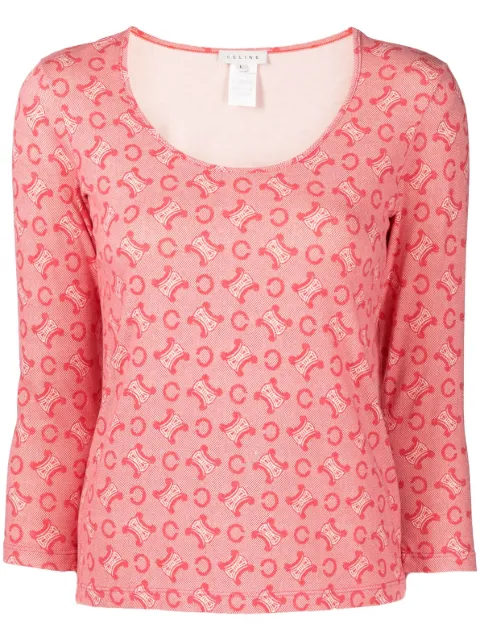Céline Pre-Owned 1990-2000s Macadam three-quarter sleeved top