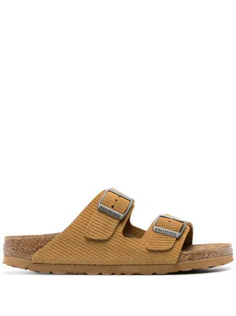 Birkenstock Arizona logo-engraved leather sandals
