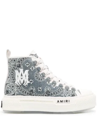 AMIRI バンダナプリント ハイカット スニーカー | ブルー