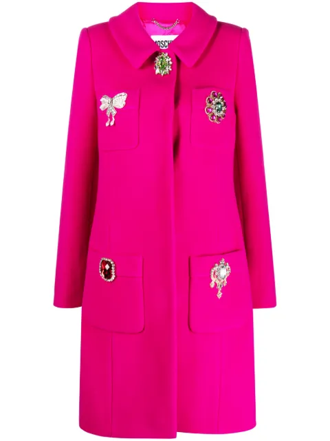 Moschino abrigo con detalles de broche