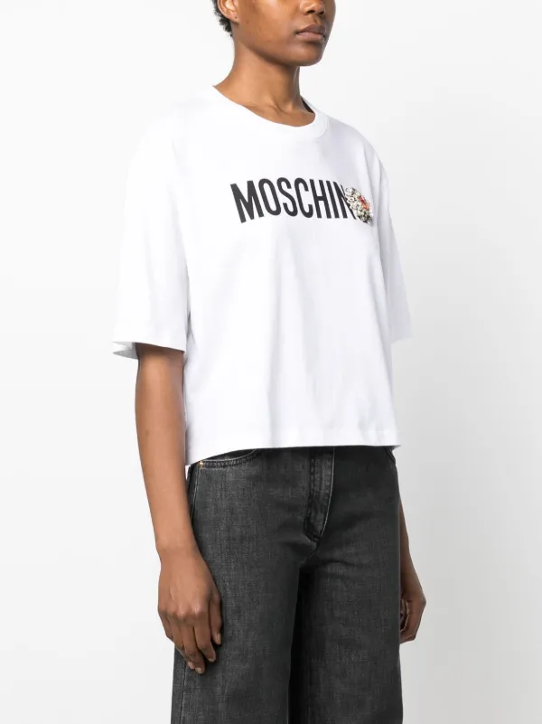 【関税&送料込】Moschino T-Shirt With Print Moschino Teddy bear-print T-shirt | Black | FARFETCH