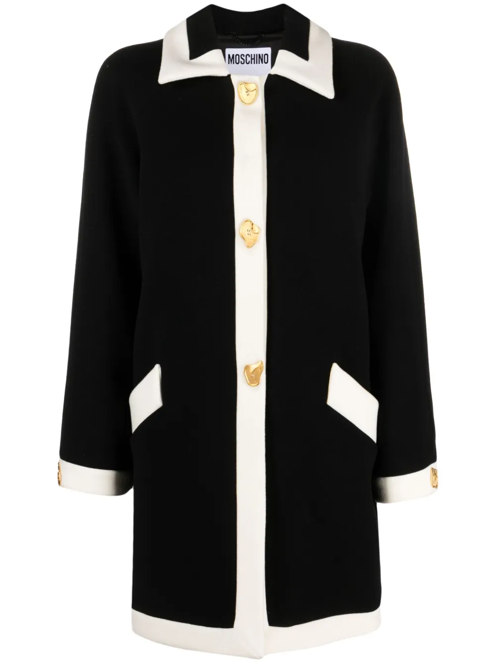 Moschino single-breasted coat – Black