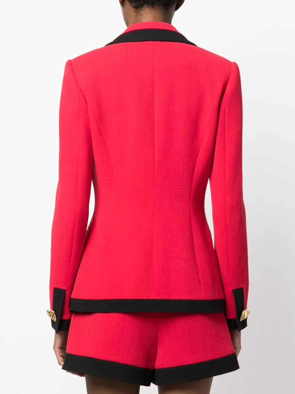 Shop Moschino Heart-motif Blazer In Red