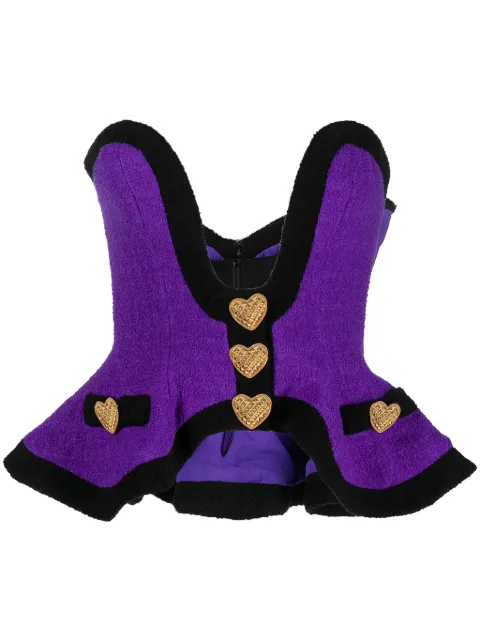 Moschino button-detail knitted corset
