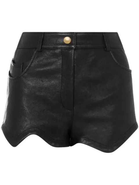 Moschino asymmetric-hem leather mini skirt