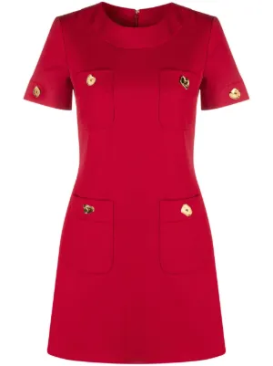 Moschino heart-shaped Buttons Bodycon Dress - Farfetch