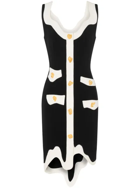 Moschino trompe l'oeil-motif midi dress