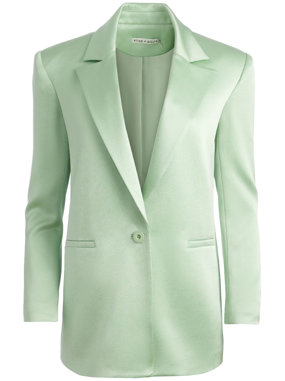 Shop Alice And Olivia Denny Single-breasted Blazer In Green