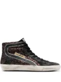 Golden Goose Slide glitter high-top sneakers - Black