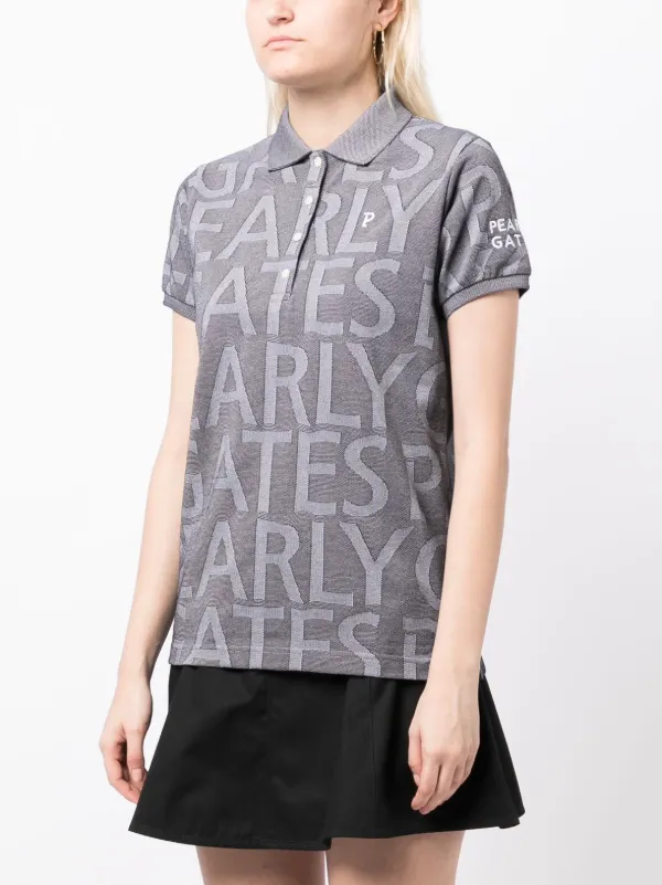 トップス PEARLY GATES PEARLY GATES logo-jacquard Polo Shirt | Black | FARFETCH