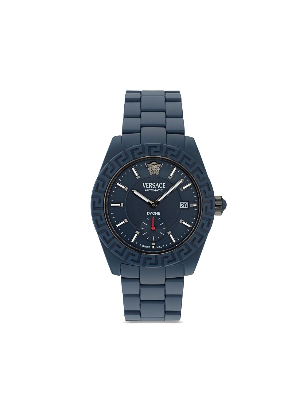Shop Versace Dv One Automatic 43mm In Blue
