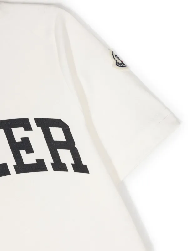 Moncler Enfant logo-print Cotton T-shirt | White | FARFETCH
