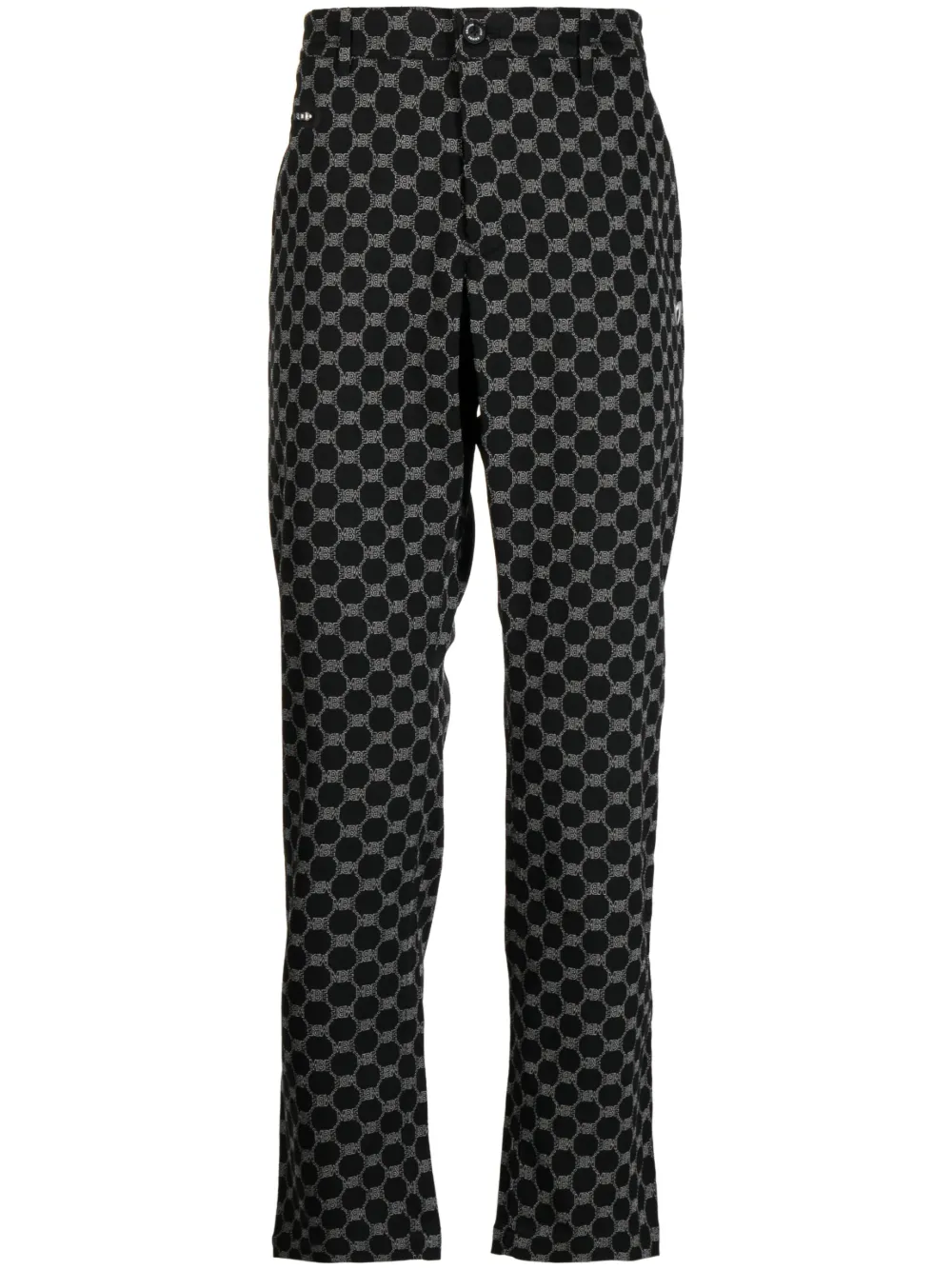 MASTER BUNNY EDITION logo-print straight-leg trousers - Black