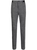 MASTER BUNNY EDITION logo-patch jacquard checked pants - Grey