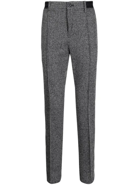 MASTER BUNNY EDITION logo-patch jacquard checked pants