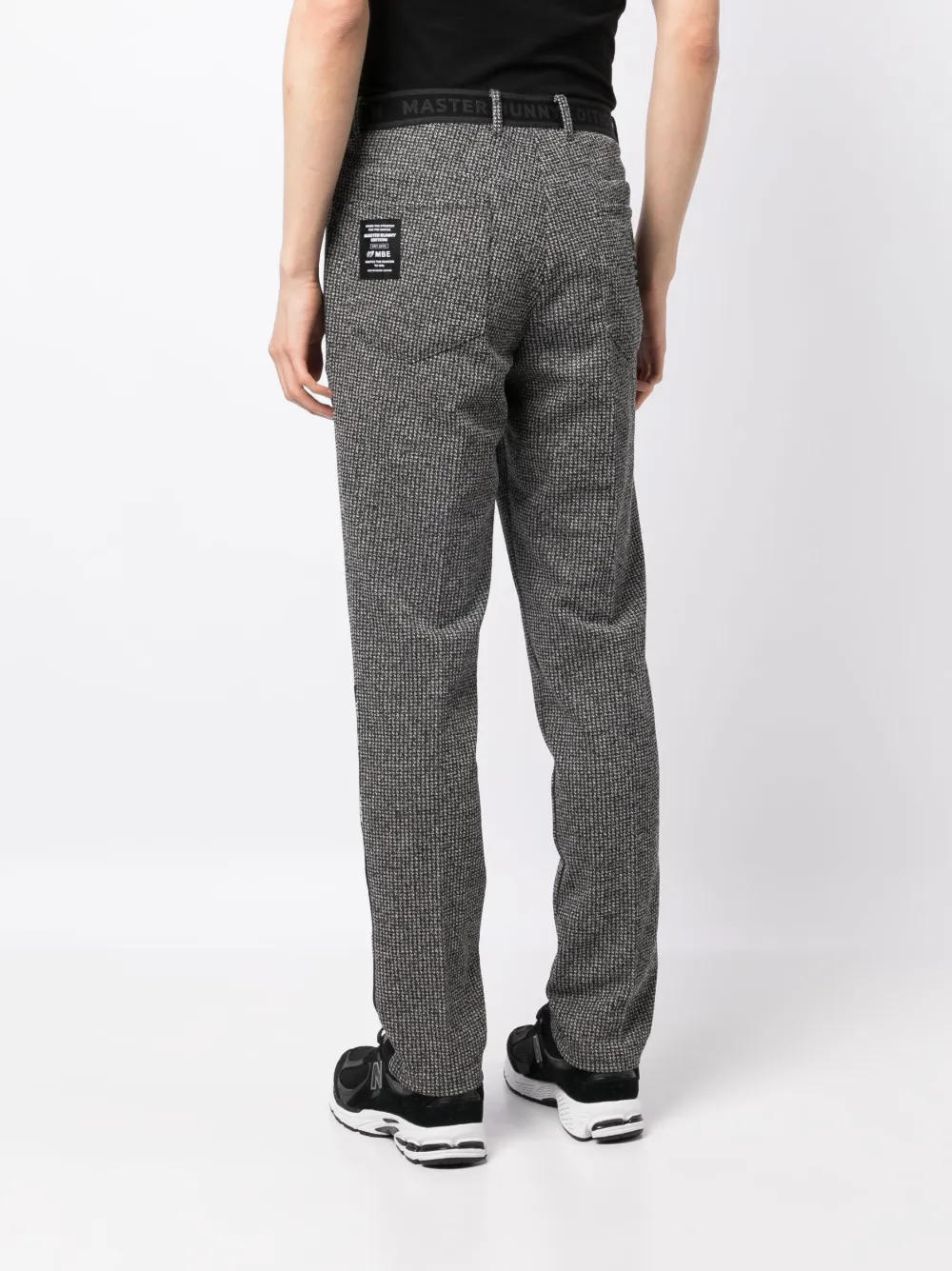 Master Bunny Edition Logo-patch Jacquard Checked Pants In Grey