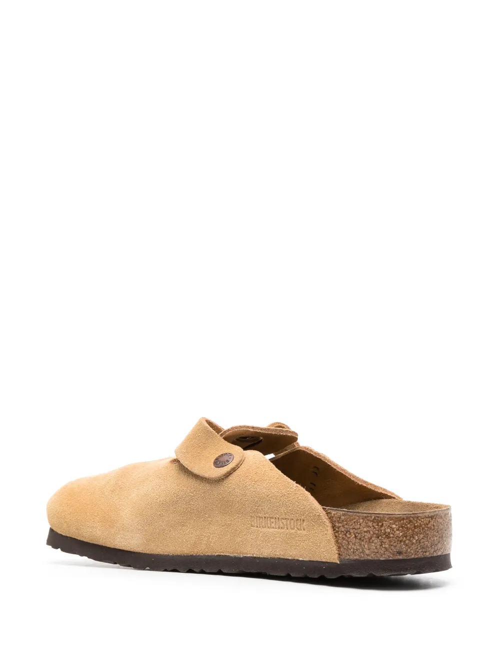 Shop Birkenstock Boston Suede Slides In Neutrals