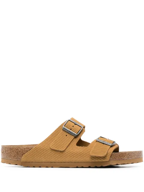 Birkenstock 双带灯芯绒绒面皮凉鞋
