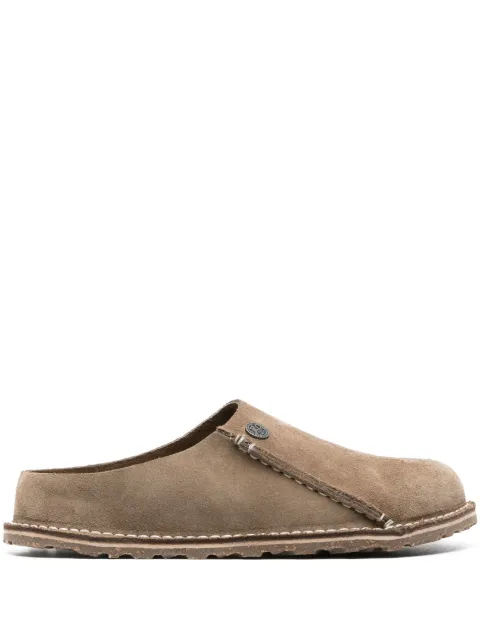 Birkenstock Zermatt logo-debossed suede slippers