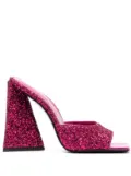 The Attico Devon 115mm glitter mules - Pink