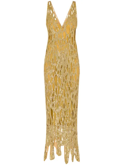 Moschino sequin-embellished sleeveless maxi dress