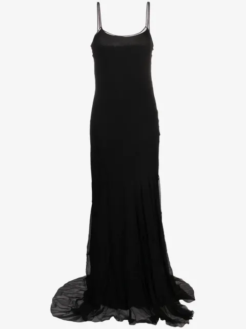 Moschino chiffon sleeveless maxi dress