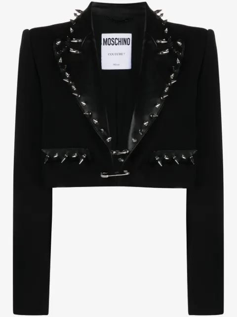 Moschino spike stud-embellished cropped blazer