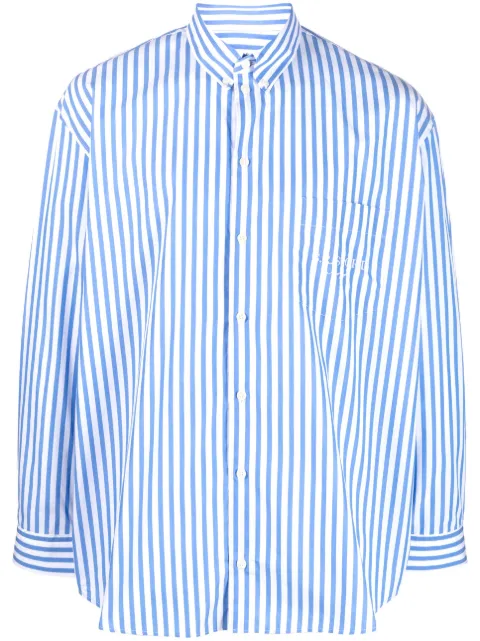 Sporty & Rich SR Sport striped poplin shirt
