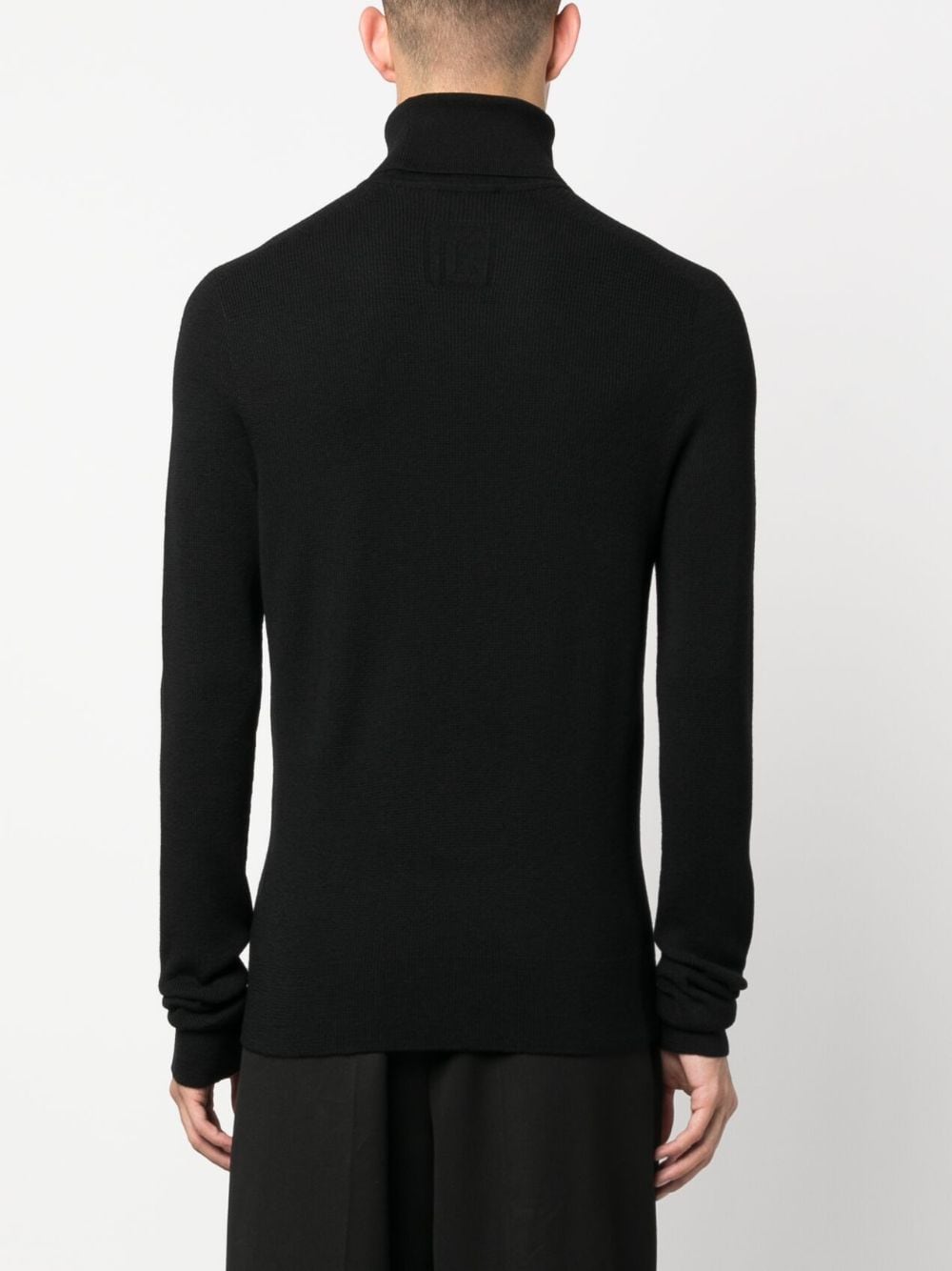 Shop Balmain High-neck Merino-wool Sweater In Schwarz