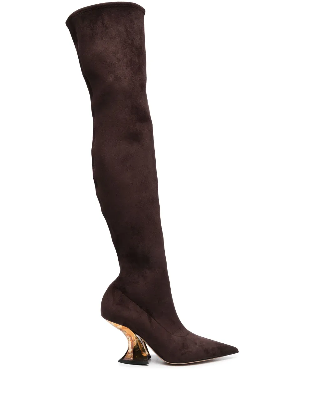 Casadei botas altas con tacón de 100mm | marrón | Image 1