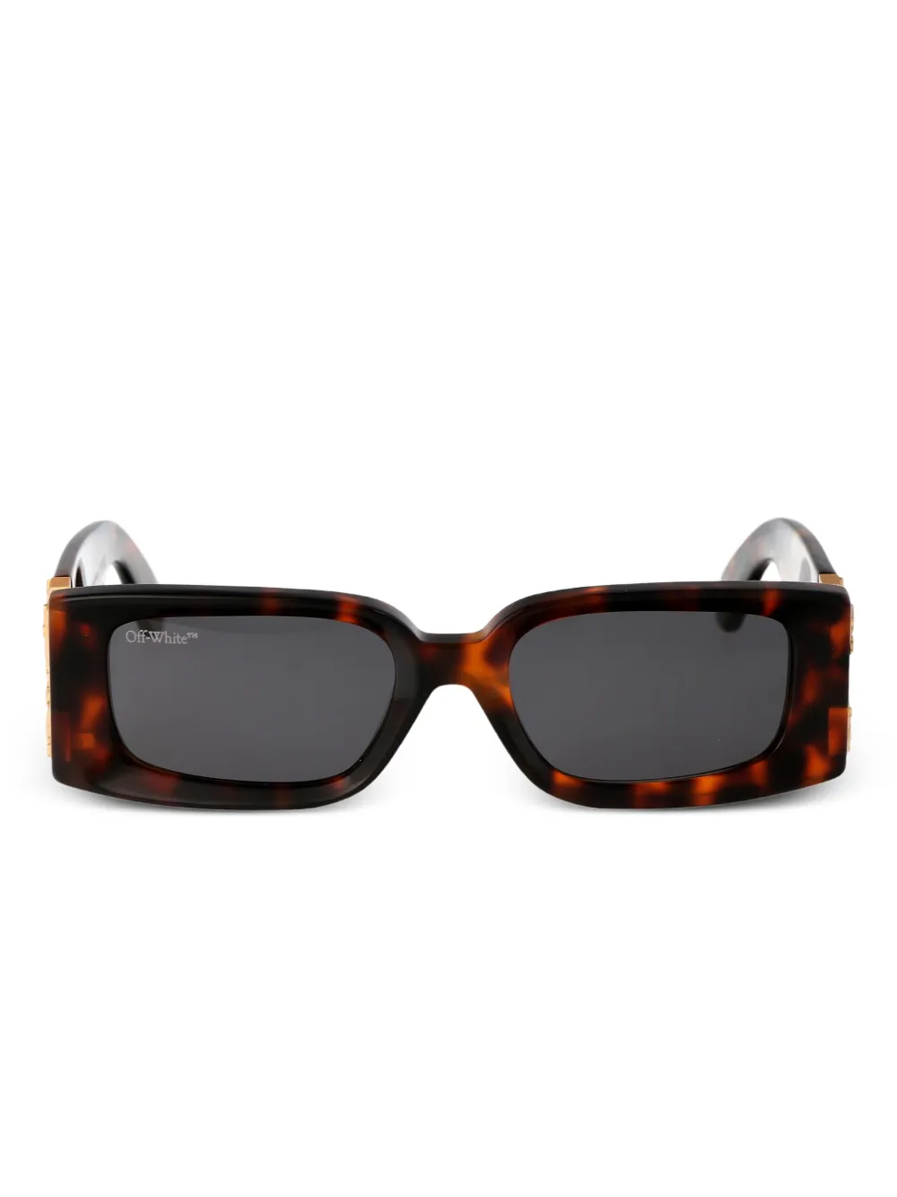 Off-White Eyewear Roma zonnebril met schildpadschild design Bruin