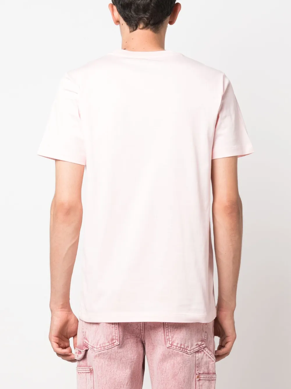 Shop Marni Logo-print Cotton T-shirt In Pink