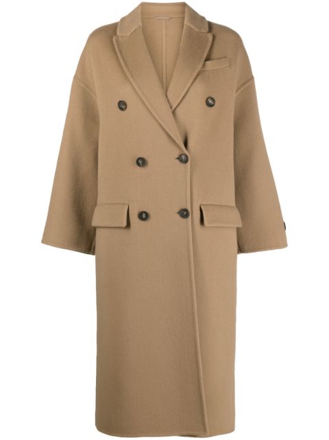 Brunello Cucinelli double-breasted virgin-wool coat Women