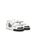 Dolce & Gabbana Kids logo-embossed touch-strap sneakers - White