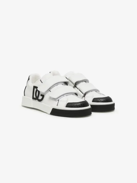 Dolce & Gabbana Kids sneakers med logoprægning og burrelukning