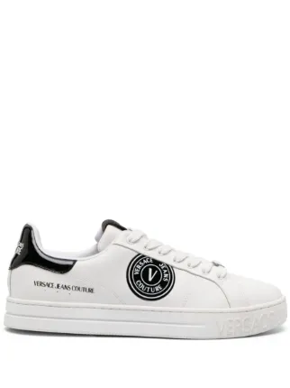 送関込み☆versace ローカット ホワイト スニーカー レザー Versace Jeans Couture ローカット レザースニーカー | ホワイト